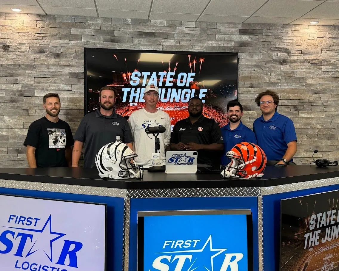 Joe Goodberry and Bengals media personalities on the State of the Jungle set